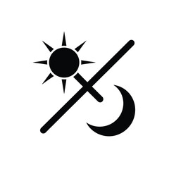 Symbol representing the absence of daylight or nighttime or a transition between them