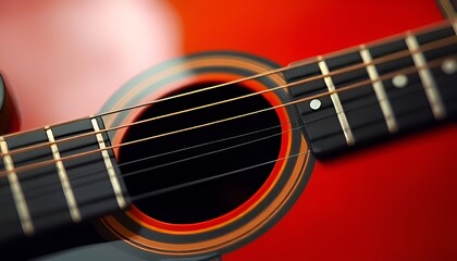 Obraz premium Guitar strings vibrating