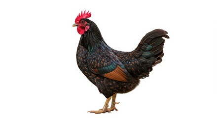 Fototapeta premium Black and brown rooster
