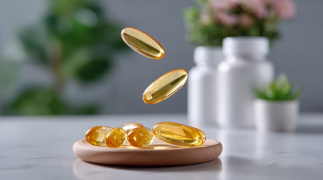 Formulating elegant floating vitamin capsules a revolutionary approach in nutritional supplements science and health innovative design modern wellness - Powered by Adobe