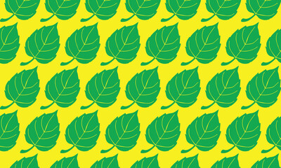 Seamless floral pattern with yellow leaves, a vector illustration of a vintage nature background design for fabric and textile decoration
