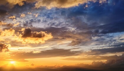 Obraz premium golden hour cloudy sky texture