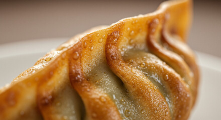 Fototapeta premium Close-up of fried dumpling