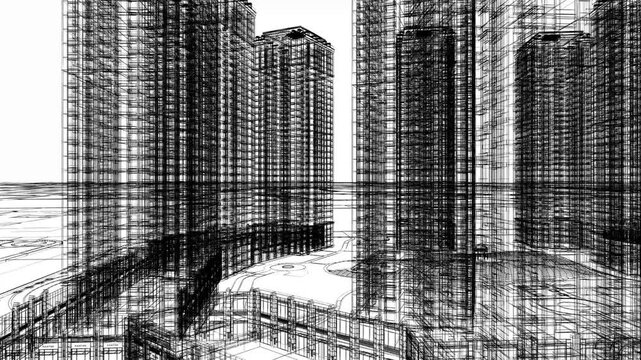 Futuristic Future-City Skyscraper Urban BIM Plan Featuring Next‑Generation City Layout, Tower Clusters, Infrastructure Network and Visionary Metropolis Skyline