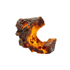 Fototapeta premium Luminous Amber Stone Abstract Cave Formation with Internal Light