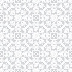 Seamless Crochet Lace Pattern – Handcrafted White Yarn Texture for Fabric and Wallpaper