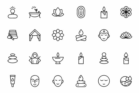 A calming set focused on meditation, mindfulness, and relaxation techniques. Perfect for wellness apps, yoga studios, and stress management programs