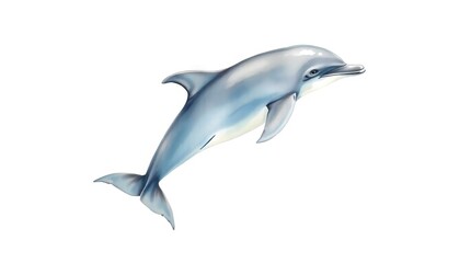 Fototapeta premium dolphin isolated on white background