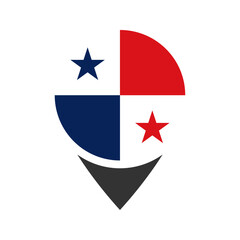 Panama flag location icon
