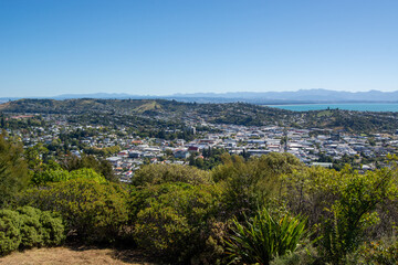 Scenic City View Surrounded by Nature