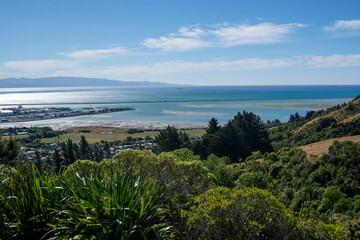 Scenic Coastal Landscape with Clear Blue Water