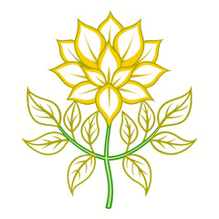 vector illustration of an abstract flower