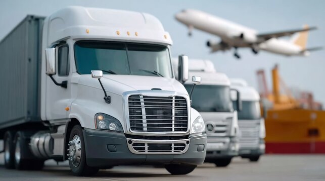 Exploring the interconnected world of logistics trucks navigating global supply chains in the transport sector