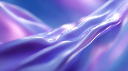 Abstract background of flowing, iridescent liquid in vibrant blues and purples, ethereal and dynamic. Smooth, fluid.