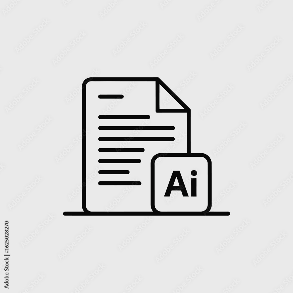 Poster vector graphic document icon with adobe illustrator file format symbol