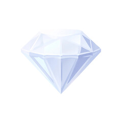 A sparkling diamond, a precious gemstone symbolizing wealth and luxury, isolated on transparent background