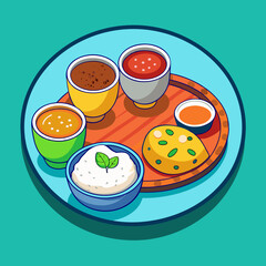 breakfast with coffee and croissant