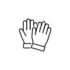 Vector art of pair of gloves isolated on white background, a stylish and warm accessory