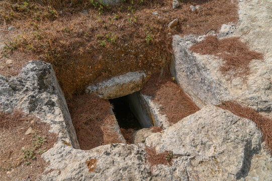 Ancient Mycenaean Cemetery in Kambi &ndash; Archaeological Site on Zakynthos Island, Greece