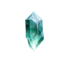 Obraz premium Luminous Teal Crystal Mystical Gemstone with Inner Glow