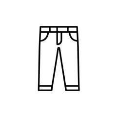 Vector art of jeans icon isolated on white background, a classic and versatile denim pants