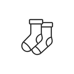 Vector art of pair of socks icon isolated on white background for winter and cozy fashion
