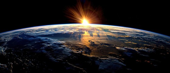 Earthrise: A breathtaking sunrise viewed from space, showcasing the planet's beauty and the sun's radiant energy.