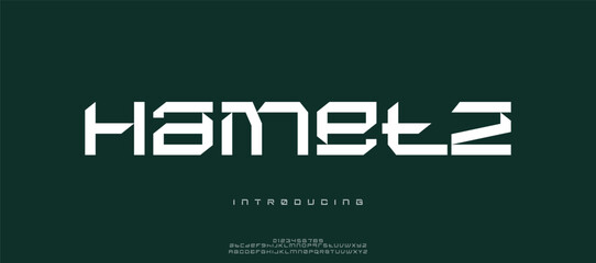 Abstract modern urban alphabet fonts. Typography sport, simple, technology, fashion, digital, future creative logo font. vector illustration