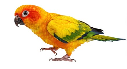 Colorful parrot side view