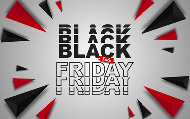 Black Friday sale banner template design.