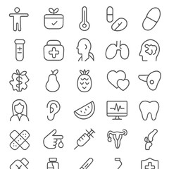 medical icons set
