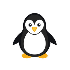 Naklejka premium penguin on a white vector icon.