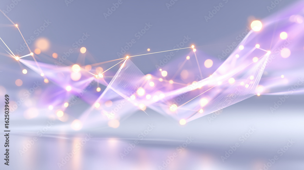 Aufkleber abstract digital wave illustration with glowing lights and soft gradients for modern design concepts