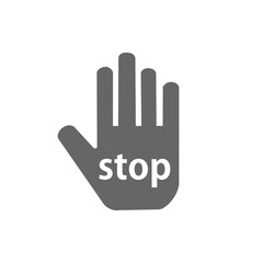 Obraz premium 【Business Icons】ストップハンドサイン / Stop Hand Sign Icon 