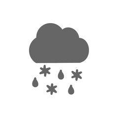 みぞれの天気アイコン / Sleet Weather Icon	
