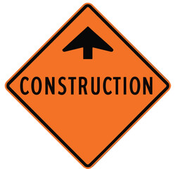 road sign construction zone
