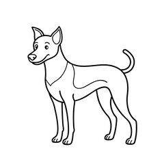 vector illustration of a dog