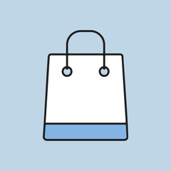 Shopping bag vector flat icon