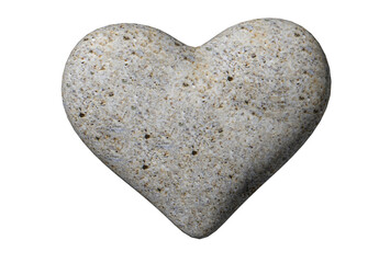 heart rock pebble isolated for background - 3d rendring