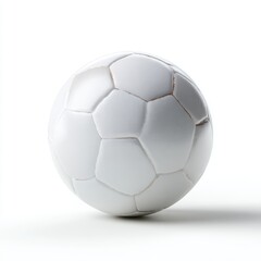 Fototapeta premium A simple white football soccer ball, isolated on a pure white background. Sport, game.