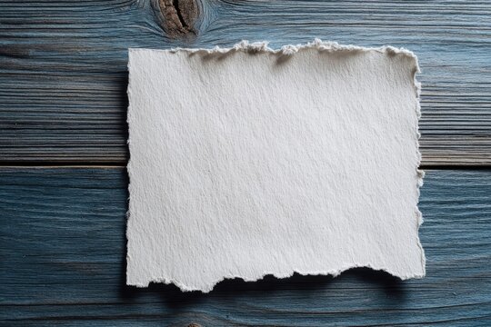 Blank white paper on distressed wood