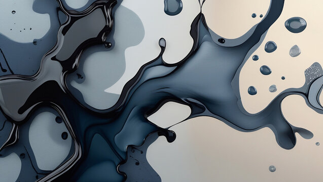 Abstract Ink Spread on Gradient Background