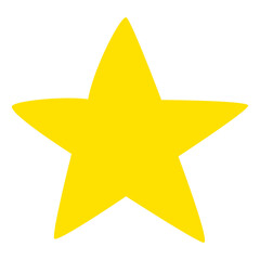 Handwritten simple yellow star illustration
