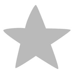 Hand-drawn simple gray star illustration