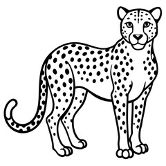 Simple Cheetah Vector Art