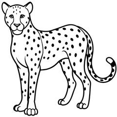 Fototapeta premium Simple Cheetah Vector Art