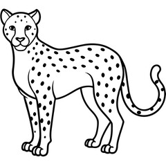 Simple Cheetah Vector Art
