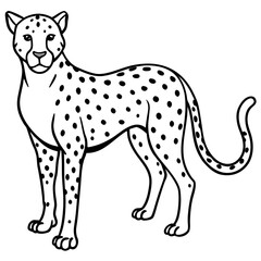 Simple Cheetah Vector Art