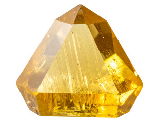  Glowing Yellow Crystal Shard with Sharp Facets and Magical Aura, Front View  (3)