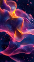 Fototapeta premium Abstract Vibrant Nebula: A Symphony of Color and Light